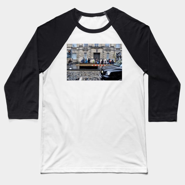 The Piper's Audience - Royal Mile, Edinburgh Baseball T-Shirt by richflintphoto